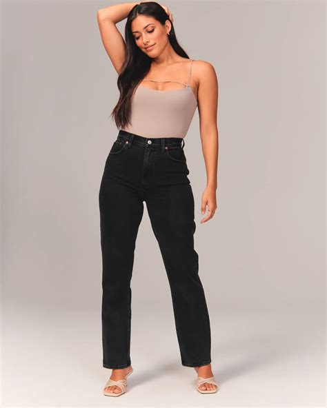 curve love ultra high rise 90s straight jean|abercrombie curve love high rise 90s relaxed jean.